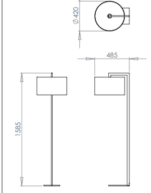 Lampadaire Design 4539+4090 Ravello Astro Ravello Bronze Métal 4539+4090