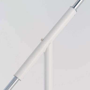 Lampadaire design Lo Destock Blanc Métal - Tissus E20911 WH+CHROM