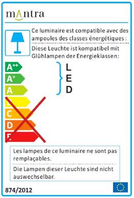 Lustre led Mantra Nur Aluminium 4982