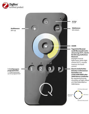 Plafonnier 2 lampes connecté Neuhaus Q-Inigo Gris métallique Métal 6429-55